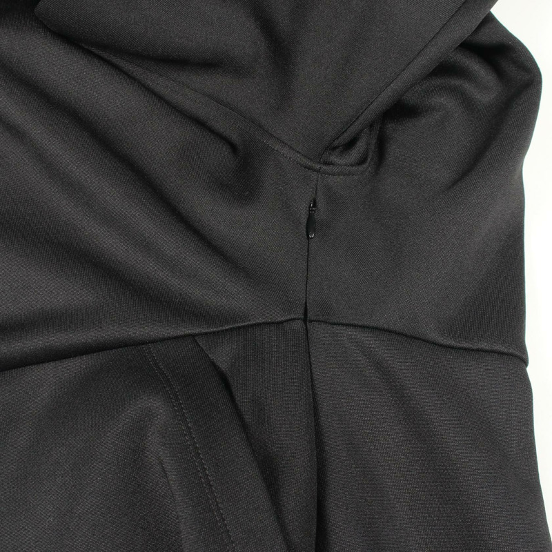 PRADA 半拉鍊連帽長袖襯衫洋裝 P3K44 棉滌混紡 黑色 二手 女款-5