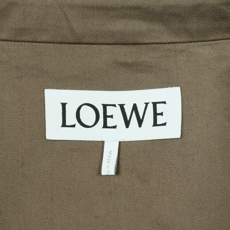 LOEWE 卡其色棉質連帽外套 #48 二手男款-2