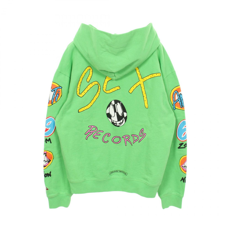 CHROME HEARTS MATTY BOY SEX RECORDS 連帽衫 純棉 綠色 多色 #L 二手 男款-1
