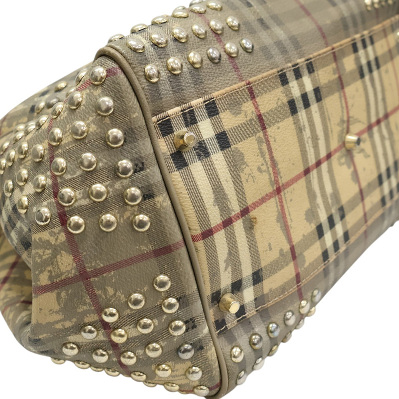 米色 經典格紋 Haymarket  帆布 Canterbury 托特包【BURBERRY 巴寶莉】-6