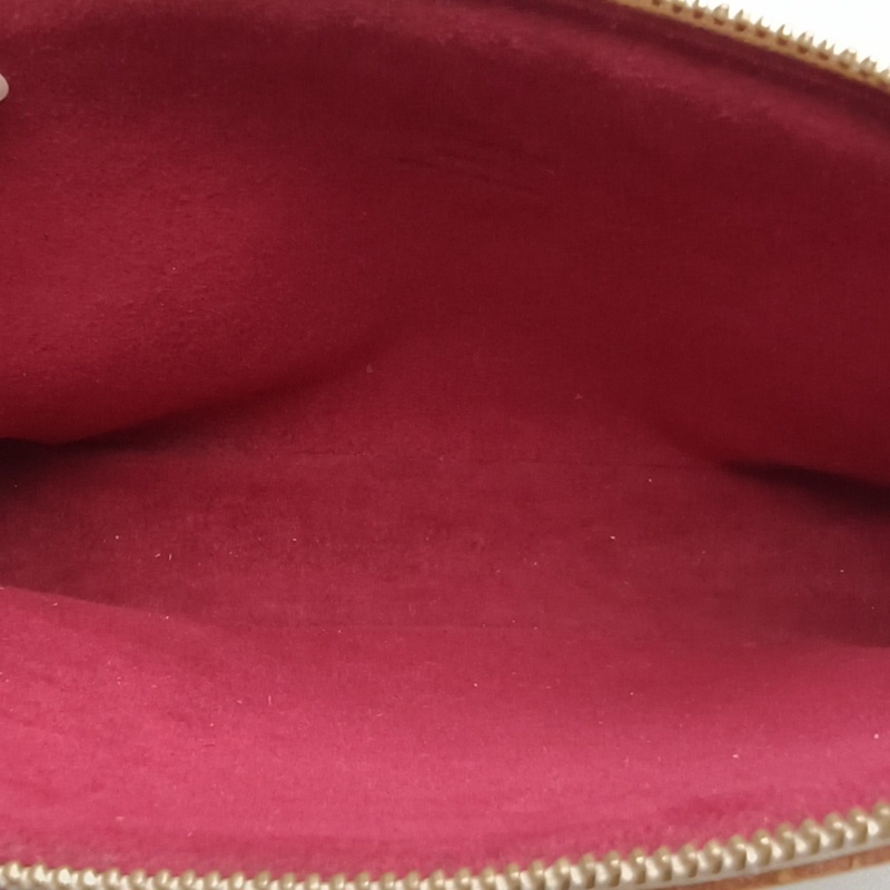 LOUIS VUITTON 中古麻將包白三彩PVC金扣2003-4