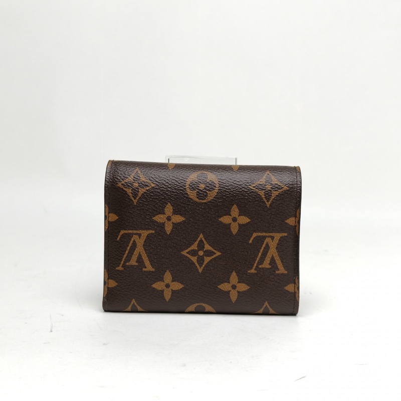 LOUIS VUITTON Victorine豆子短款錢包老花PVC2018-2