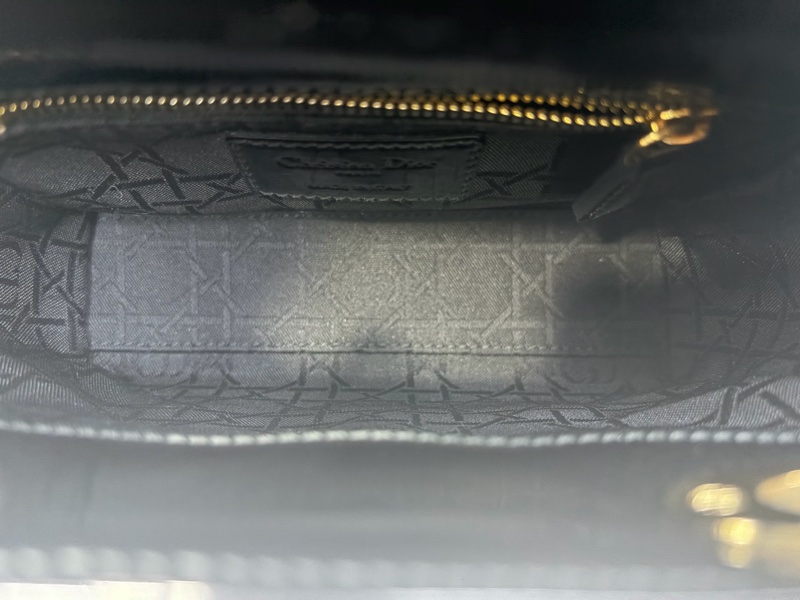 迪奧/Dior  戴妃漆皮黑金三格 編碼-7