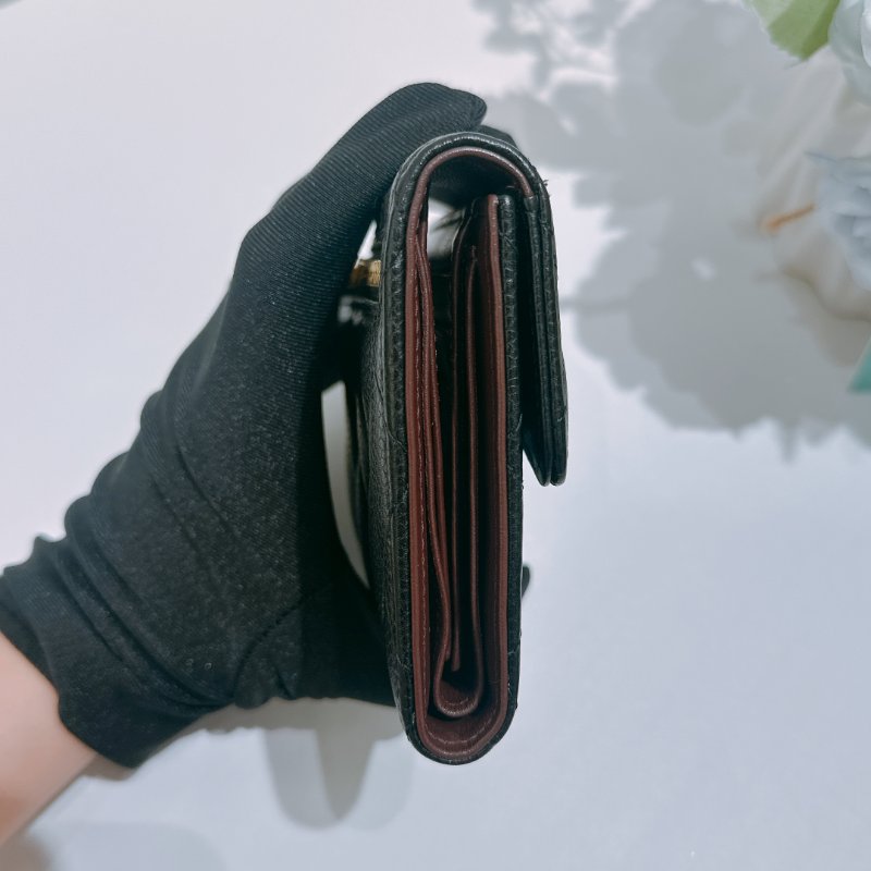 TW4843 Chanel 香奈兒 經典 三摺疊 短銀包 黑金 荔枝皮 Classic Flap Short Wallet Caviar Black x GHW-2