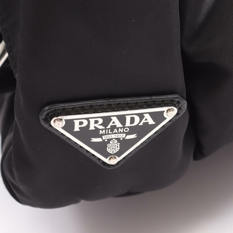 PRADA TESSUTO 雙肩包 2VZ028 尼龍 Saffiano 皮革 黑色 二手 男款-5