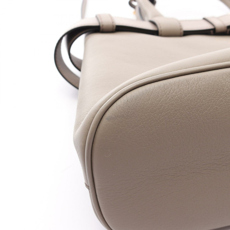 PRADA 扣環中型肩挎包/斜背包 1BA434 米色皮革 二手-4