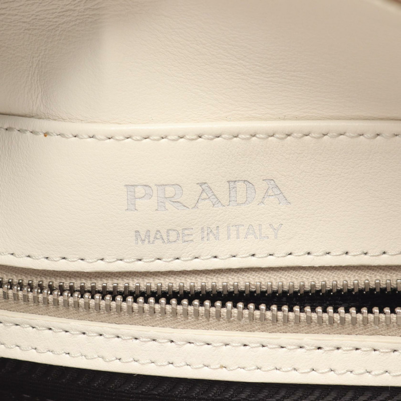 PRADA Diagramme 肩挎包 白色皮革 SHW 二手女士-3