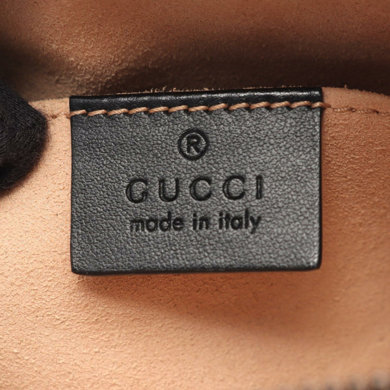 GUCCI GG Marmont 絎縫迷你鏈條單肩斜背包 448065 皮革 二手-3