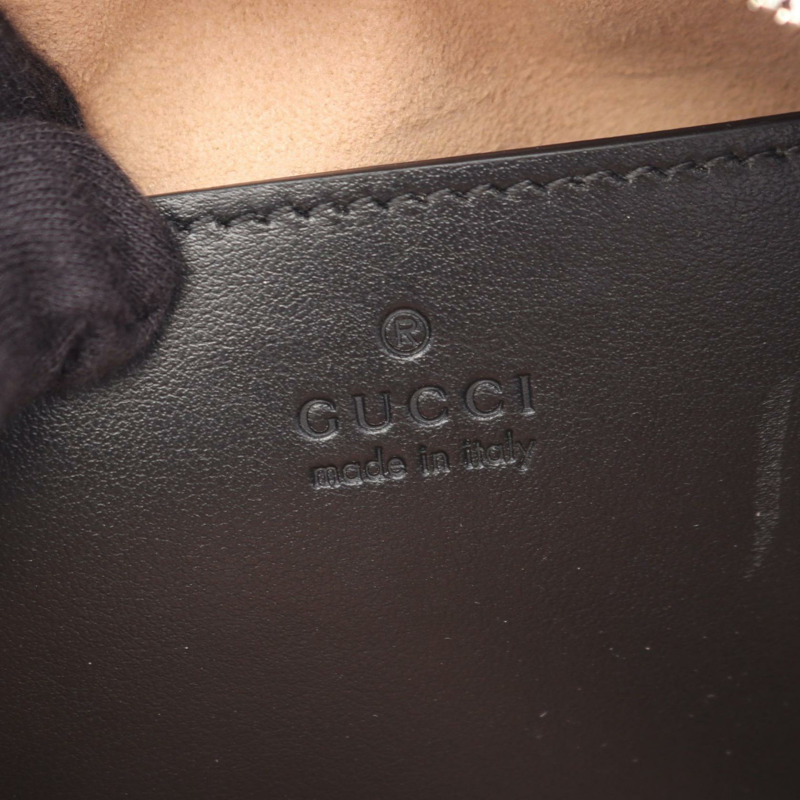 GUCCI GG Marmont 相機肩斜背包 447632 黑色皮革 二手 女士-3