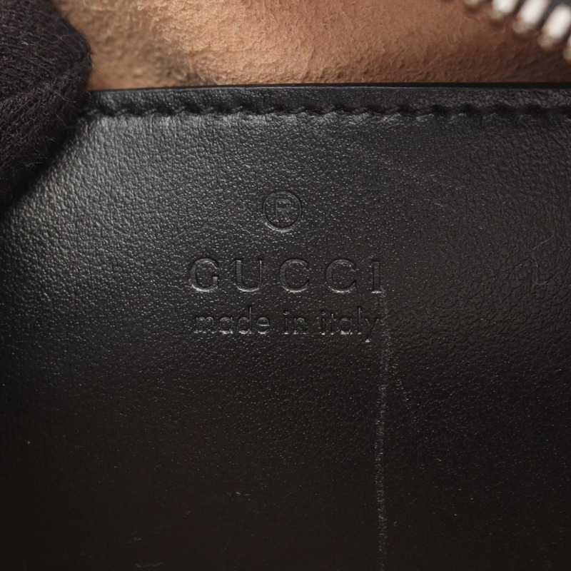 GUCCI GG Marmont 肩背斜背包 447632 黑色皮革 二手 女士-3