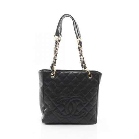 香奈兒 (CHANEL) Matelasse PST 手提鏈條單背包 A50994 小牛皮 黑色 二手 金色五金
