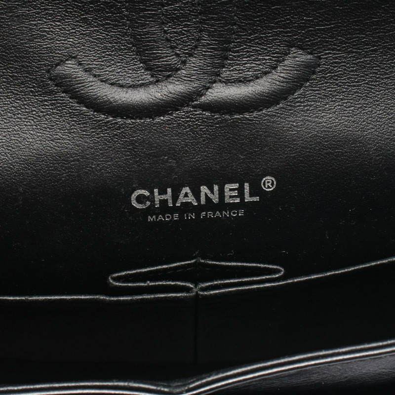 香奈兒 (CHANEL) Matelasse W 翻蓋肩背包 A01112 黑色皮革女士二手 SHW-3