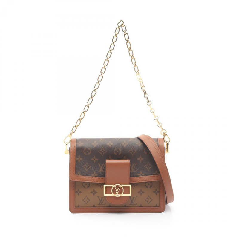 路易威登 Dauphine MM 鏈條單背包 M44391 Monogram Reverse 皮革 LV-0