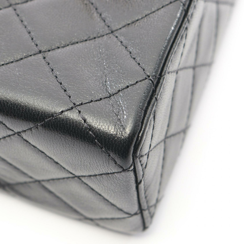 香奈兒 (CHANEL) 絎縫鏈條斜背單肩手提包 AS3648 黑色皮革 二手 金色五金-5