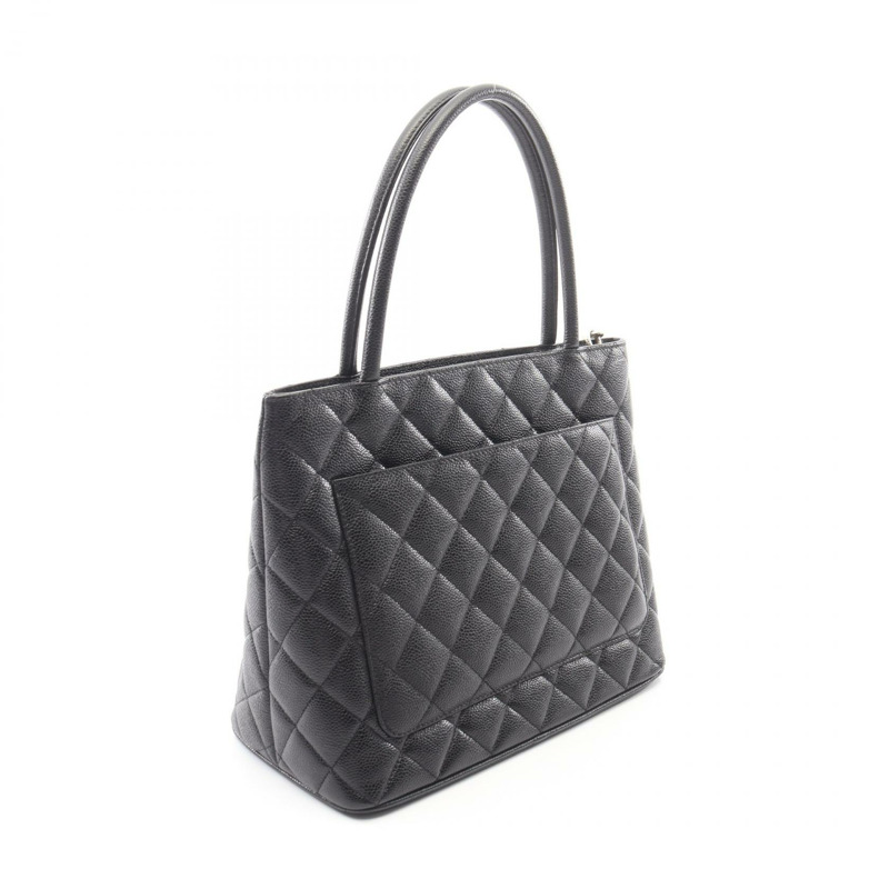 香奈兒 (CHANEL) Medallion 手提包 A01804 小牛皮 黑色 二手 女士 SHW-1