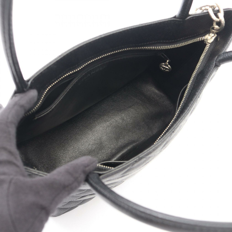 香奈兒 (CHANEL) Medallion 手提包 A01804 小牛皮 黑色 二手 女士 SHW-2