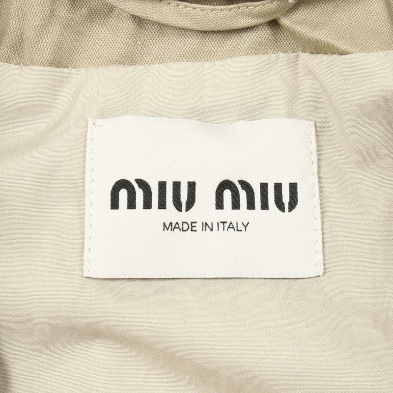 Miu Miu 成衣染色短版外套 ML1477 棉質 米色 #36 二手女裝-2