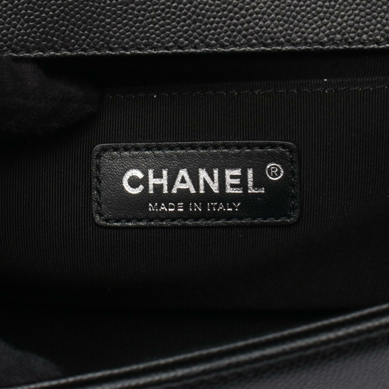 香奈兒 Boy Chanel 鏈條肩背包 A67086 小牛皮 黑色 二手 SHW-3