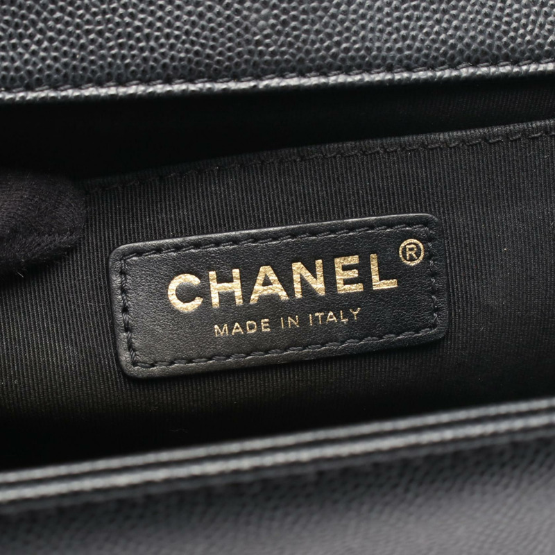 香奈兒 Boy Chanel 鏈條肩背包 A67086 小牛皮 黑色 二手 金色五金-3