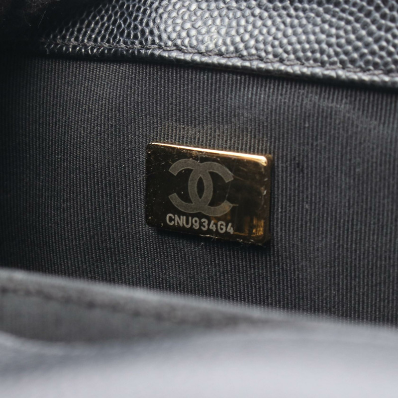 香奈兒 Boy Chanel 鏈條肩背包 A67086 小牛皮 黑色 二手 金色五金-4