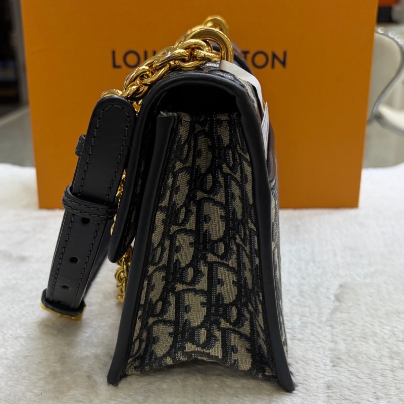 Dior 迪奥 蒙田30 老花藍色中號23年編碼有卡尺寸：25*16.5*6-2