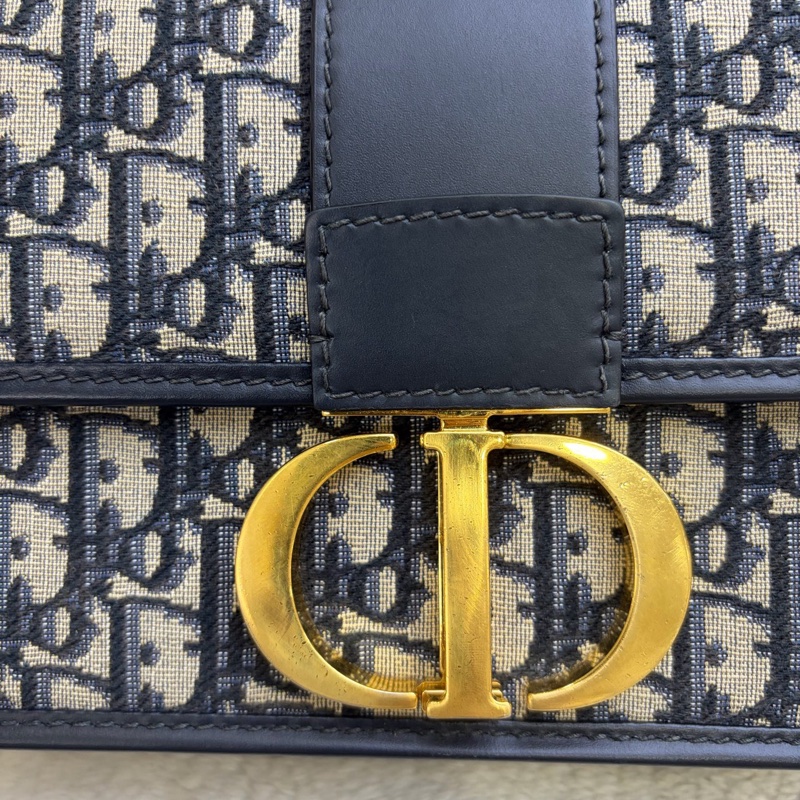 Dior 迪奥 蒙田30 老花藍色中號23年編碼有卡尺寸：25*16.5*6-12