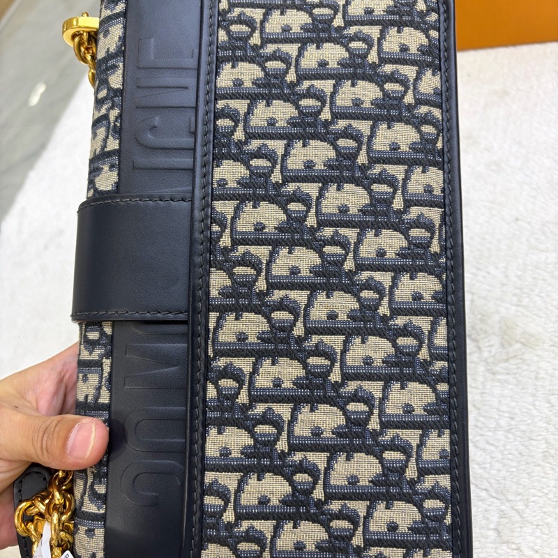 Dior 迪奥 蒙田30 老花藍色中號23年編碼有卡尺寸：25*16.5*6-14