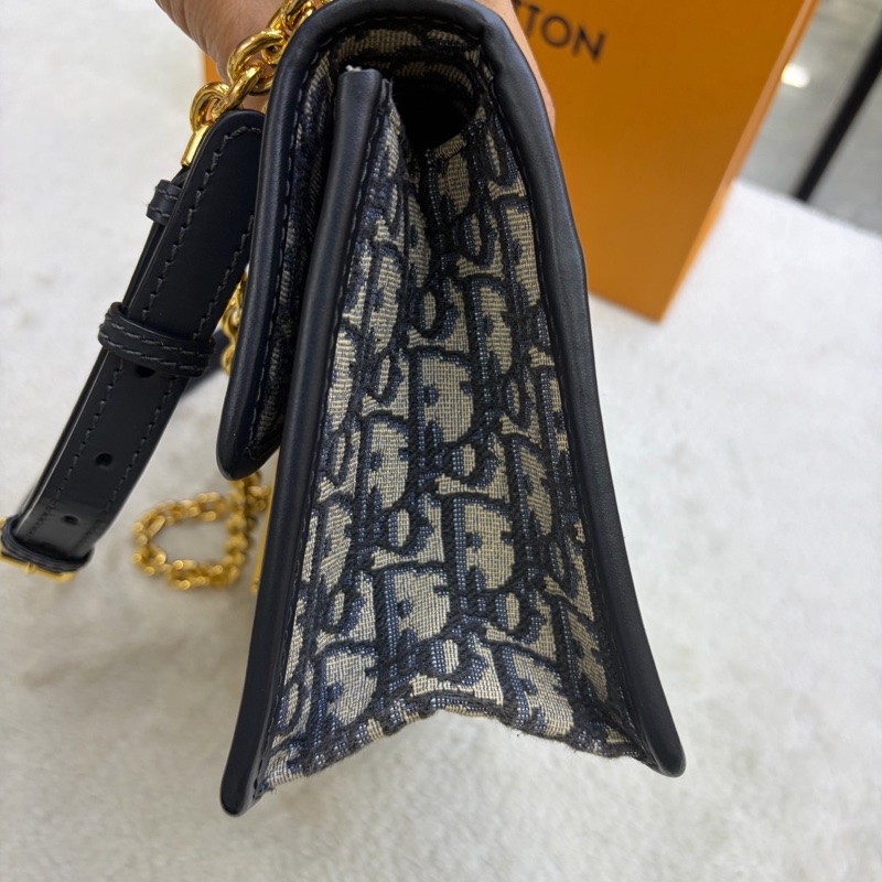 Dior 迪奥 蒙田30 老花藍色中號23年編碼有卡尺寸：25*16.5*6-16