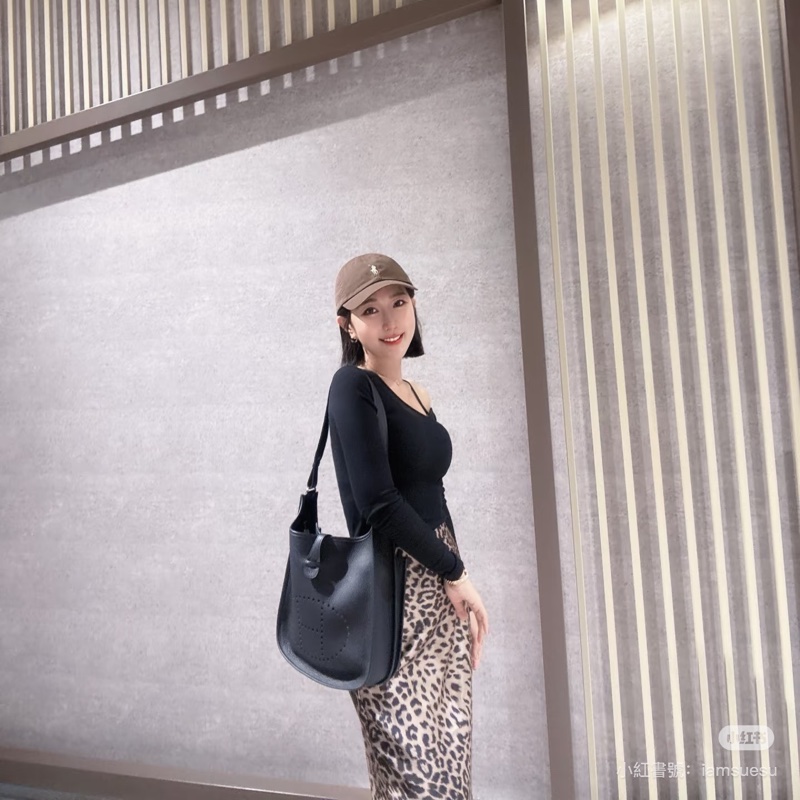 Hermes 愛馬仕Evelyne Bag GM 灰 銀釦 伊芙琳包 III 33 EV33 肩背包 斜背包 側背包-8