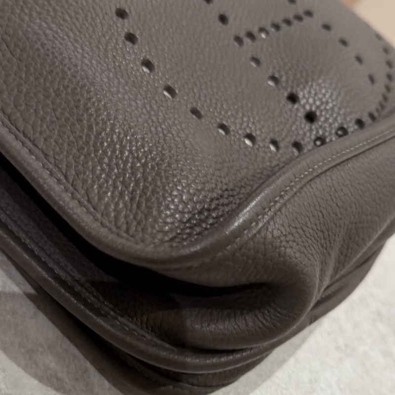 Hermes 愛馬仕Evelyne Bag GM 灰 銀釦 伊芙琳包 III 33 EV33 肩背包 斜背包 側背包-28