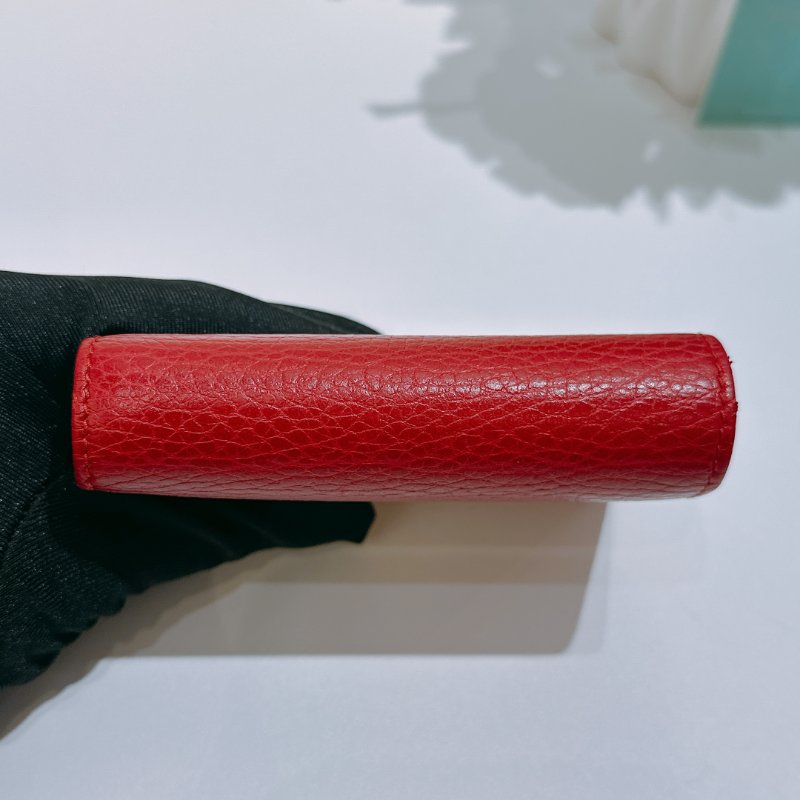 TW4845 Gucci 古馳 真皮短錢包 真皮 GG Marmont Tri-Fold Wallet Red x GHW-3