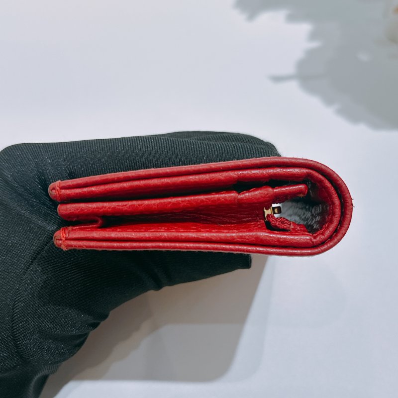 TW4845 Gucci 古馳 真皮短錢包 真皮 GG Marmont Tri-Fold Wallet Red x GHW-5