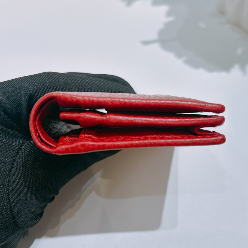 TW4845 Gucci 古馳 真皮短錢包 真皮 GG Marmont Tri-Fold Wallet Red x GHW-6