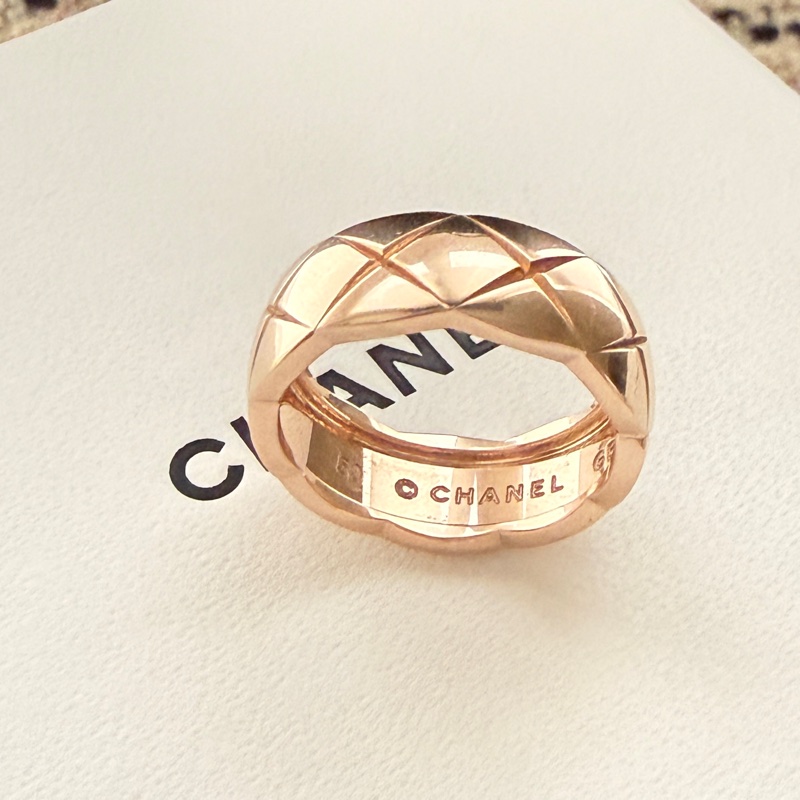 Chanel COCO CRUSH戒指 50 小型款，18K BEIGE米色金-7