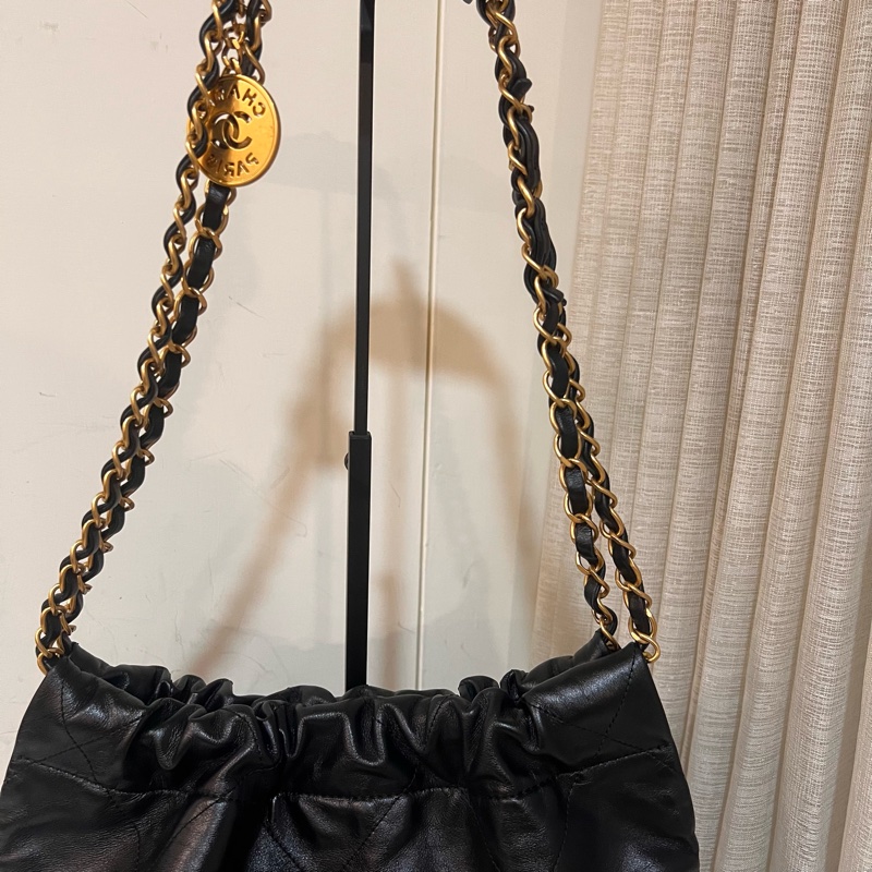 ෆ Chanel 22bag 黑金垃圾袋 小號-4