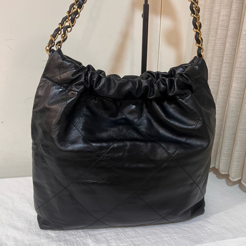 ෆ Chanel 22bag 黑金垃圾袋 小號-7