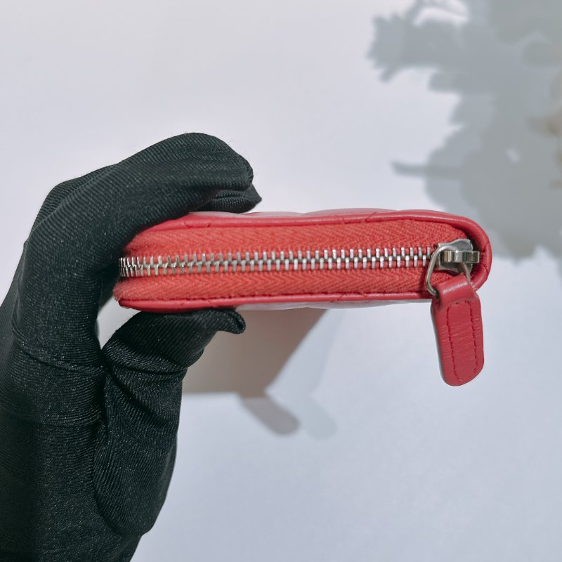 TW4844 Chanel 香奈兒 拉鏈 錢包Zipped Wallet Lambskin Pink x PHW-4