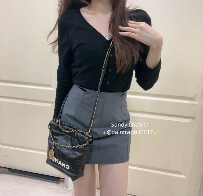 ෆ Chanel 22bag mini新款可拆背帶✨🈶購證-0