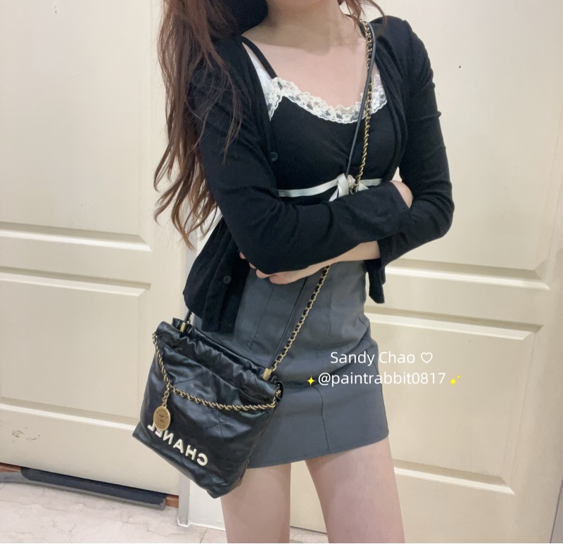 ෆ Chanel 22bag mini新款可拆背帶✨🈶購證-1