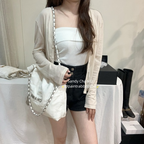 ෆ Chanel 22bag 垃圾袋白銀小號🈶購證