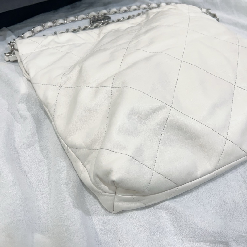 ෆ Chanel 22bag 垃圾袋白銀小號🈶購證-8