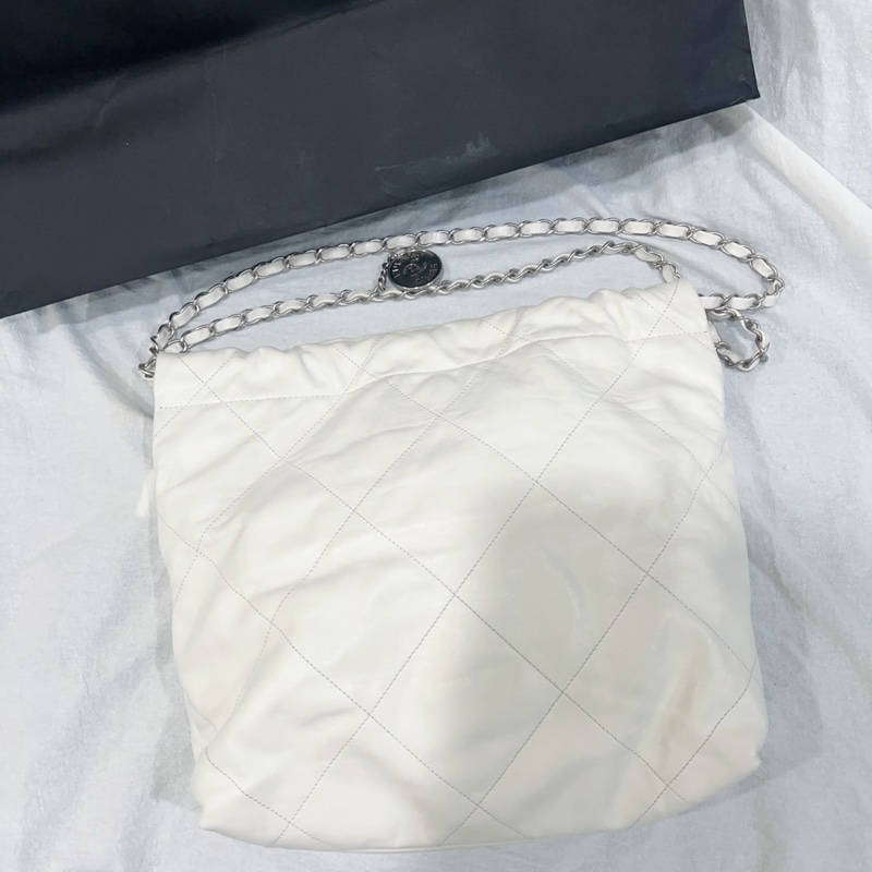 ෆ Chanel 22bag 垃圾袋白銀小號🈶購證-10