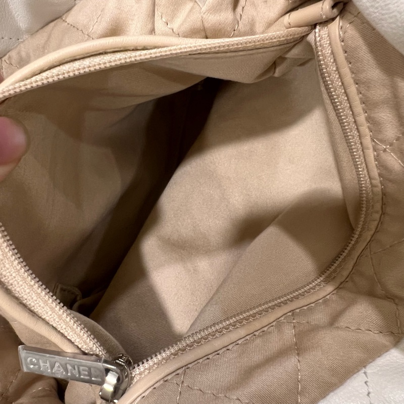 ෆ Chanel 22bag 垃圾袋白銀小號🈶購證-13