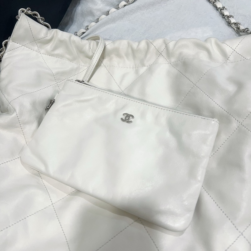 ෆ Chanel 22bag 垃圾袋白銀小號🈶購證-14