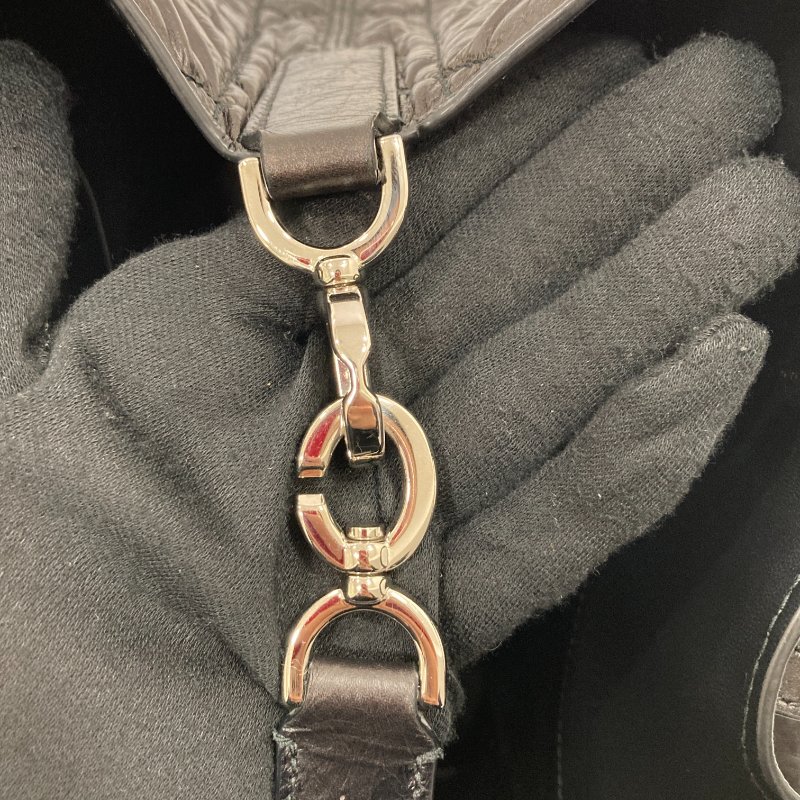 DIOR 迪奧 Toujours M 可肩背 土著包 托特包 羊皮 爆裂紋 黑色 銀釦-9