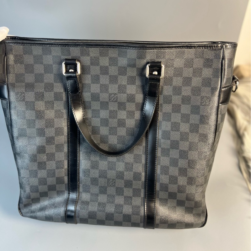 特惠價  Louis Vuitton 路易威登 黑色棋盤格男士公文包 尺寸 37x36x10-0