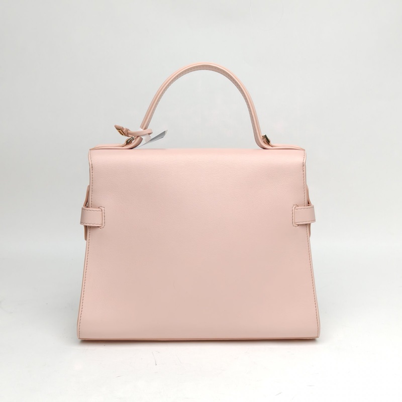 DELVAUX Tempete中號27.5粉色牛皮金扣-2