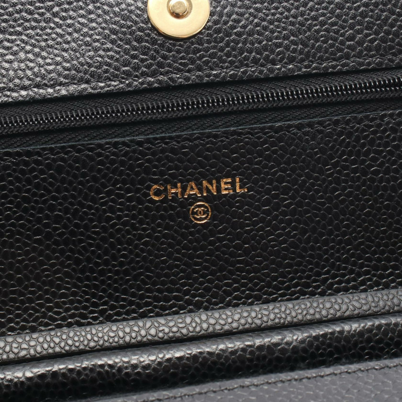 香奈兒 (CHANEL) 絎縫肩鏈斜背包 AP0250 小牛皮 GHW 黑色 二手-3