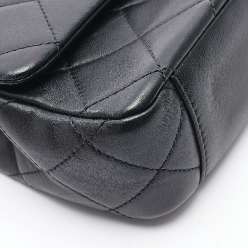 香奈兒 (CHANEL) 頂部手柄絎縫鏈條斜挎單肩包 AS4605 羊皮 BK GHW-7