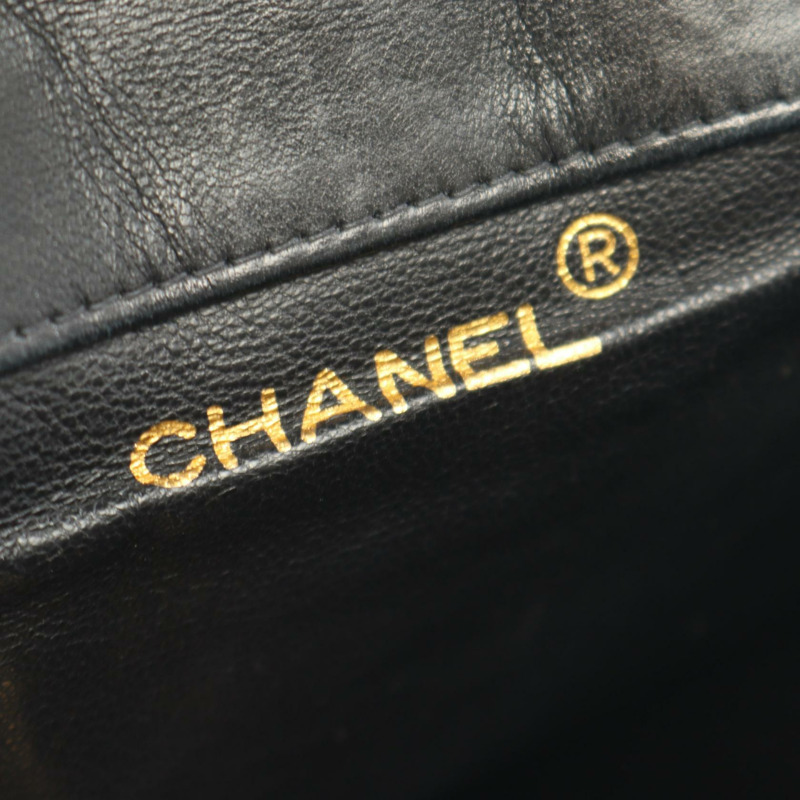香奈兒 (CHANEL) Matelasse 雙肩包/背包 A10177 羊皮 黑色 二手 金色五金-3